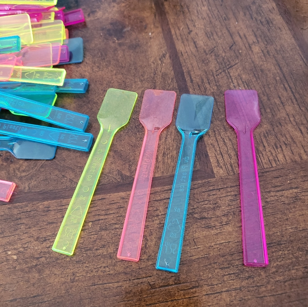 76 mini cosmetic disposable spatulas spoons plastic
